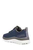 Geox Men's Navy Blue Spherica Active Lace Up Fabric Sneaker | Derimod Geox Men's Navy Blue Spherica Active Lace Up Fabric Sneaker | Derimod