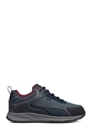 Geox Erkek Lacivert Bağcıklı Deri Sneaker | Derimod Geox Erkek Lacivert Bağcıklı Deri Sneaker | Derimod