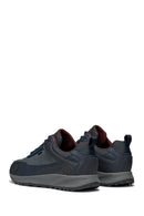 Geox Erkek Lacivert Bağcıklı Deri Sneaker | Derimod Geox Erkek Lacivert Bağcıklı Deri Sneaker | Derimod