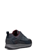 Geox Erkek Lacivert Bağcıklı Deri Sneaker | Derimod Geox Erkek Lacivert Bağcıklı Deri Sneaker | Derimod