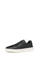 Geox Men's Black Zackerty Lace-Up Leather Sneakers | Derimod Geox Men's Black Zackerty Lace-Up Leather Sneakers | Derimod