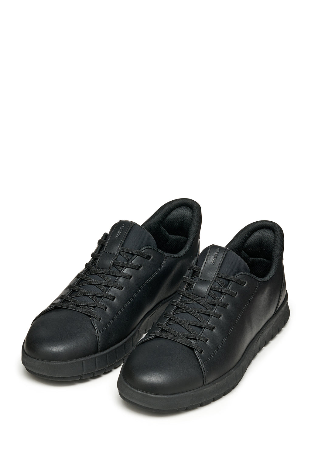 Geox Erkek Siyah U Flextrıde Plus Bağcıklı Deri Sneaker