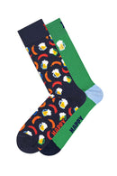 Happy Socks Erkek Çok Renkli Desenli Pamuklu 2'li Çorap Seti | Derimod Happy Socks Erkek Çok Renkli Desenli Pamuklu 2'li Çorap Seti | Derimod