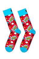 Happy Socks Erkek Çok Renkli Süper Baba Temalı Pamuklu 3’lü Çorap Seti | Derimod Happy Socks Erkek Çok Renkli Süper Baba Temalı Pamuklu 3’lü Çorap Seti | Derimod