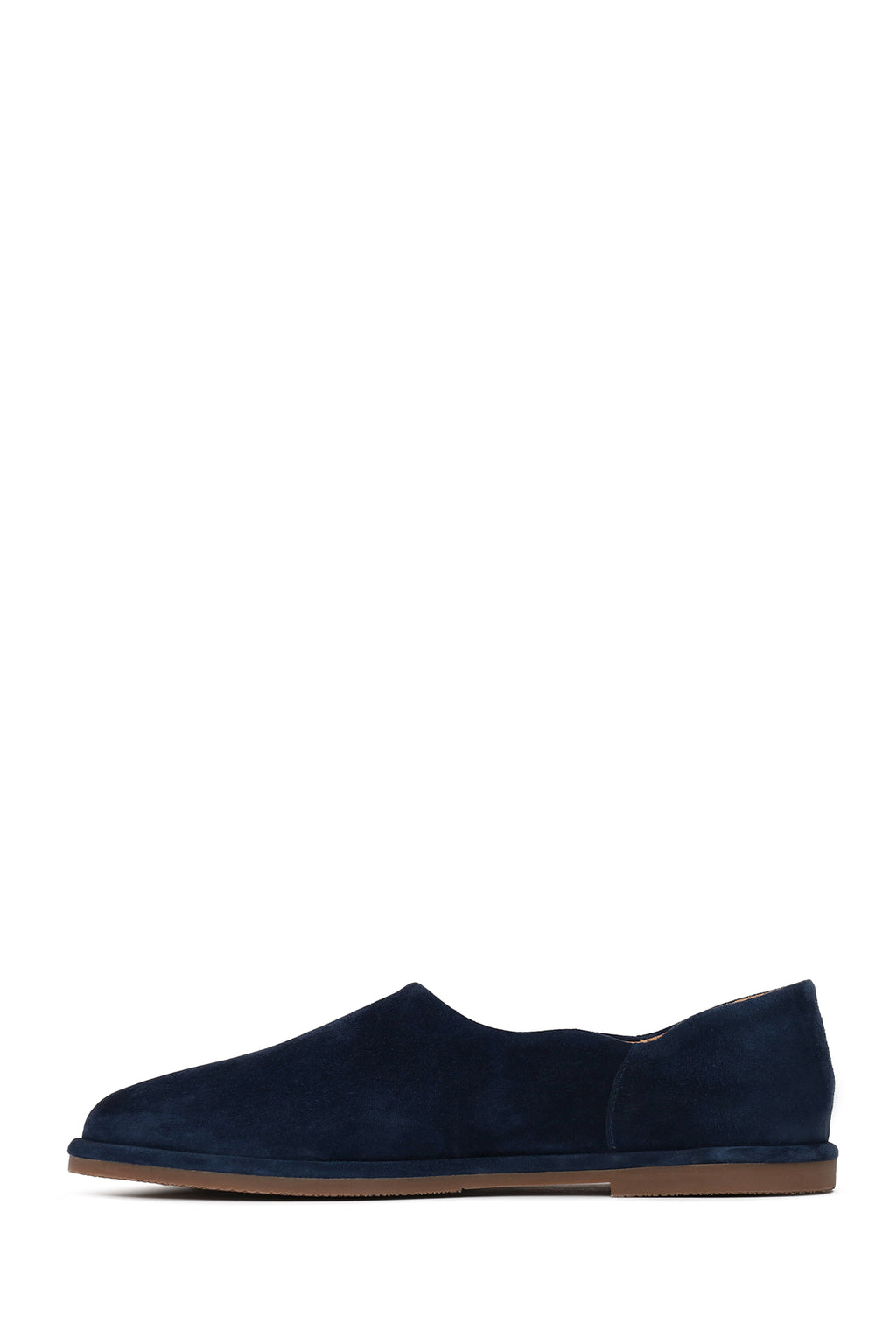 Erkek Lacivert Süet Deri Loafer