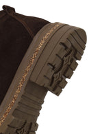 Male Brown Lace-up Thick-Soled Suede Casual Boots | Derimod Male Brown Lace-up Thick-Soled Suede Casual Boots | Derimod