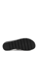 Women's Black Double Buckle Thick Soled Slippers | Derimod Women's Black Double Buckle Thick Soled Slippers | Derimod