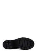 Women's Black Zipper Heeled Leather Boots | Derimod Women's Black Zipper Heeled Leather Boots | Derimod