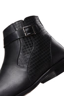 Men's Black Leather Classic Zipper Boots | Derimod Men's Black Leather Classic Zipper Boots | Derimod