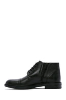Men's Black Leather Zippered Casual Boots | Derimod Men's Black Leather Zippered Casual Boots | Derimod
