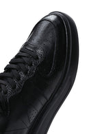 Erkek Siyah Deri Bilekli Sneaker | Derimod Erkek Siyah Deri Bilekli Sneaker | Derimod