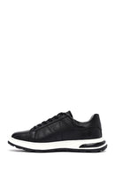 Erkek Siyah Bağcıklı Kalın Tabanlı Deri Sneaker | Derimod Erkek Siyah Bağcıklı Kalın Tabanlı Deri Sneaker | Derimod