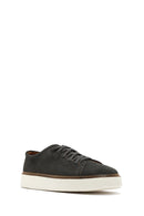 Men's Green Lace-Up Thick-Sole Suede Leather Sneakers | Derimod Men's Green Lace-Up Thick-Sole Suede Leather Sneakers | Derimod