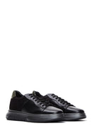 Erkek Siyah Deri Kalın Tabanlı Sneaker | Derimod Erkek Siyah Deri Kalın Tabanlı Sneaker | Derimod