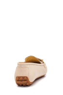Women's Beige Leather Loafer | Derimod Women's Beige Leather Loafer | Derimod