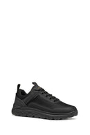 Geox Men Black U Spherica 4X4 B Abx A - Text+ Lace-Up Thick-Soled Fabric Sneaker | Derimod Geox Men Black U Spherica 4X4 B Abx A - Text+ Lace-Up Thick-Soled Fabric Sneaker | Derimod