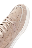 Women's Beige Suede Leather High Top Sneaker | Derimod Women's Beige Suede Leather High Top Sneaker | Derimod
