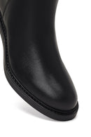 Women's Black Zippered Leather Boots | Derimod Women's Black Zippered Leather Boots | Derimod
