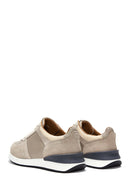 Men's Beige Suede Leather Sneaker | Derimod Men's Beige Suede Leather Sneaker | Derimod