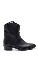 Women's Leather Short Heeled Cowboy Boots | Derimod Women's Leather Short Heeled Cowboy Boots | Derimod