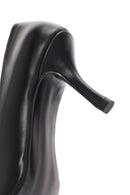 Women's Black Thin Heeled Leather Stiletto | Derimod Women's Black Thin Heeled Leather Stiletto | Derimod