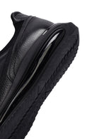 Male Black Lace-Up Thick-Soled Leather Casual Sneaker | Derimod Male Black Lace-Up Thick-Soled Leather Casual Sneaker | Derimod