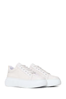 Woman White Lace-Up Chunky Sneaker | Derimod Woman White Lace-Up Chunky Sneaker | Derimod