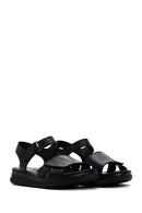Kadın Siyah Deri Comfort Sandalet | Derimod Kadın Siyah Deri Comfort Sandalet | Derimod