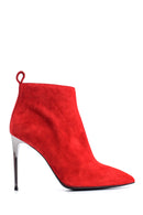 Women's Suede Leather Heeled Boots | Derimod Women's Suede Leather Heeled Boots | Derimod
