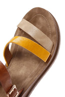 Women's Tan Ankle Strap Thick Soled Sandals | Derimod Women's Tan Ankle Strap Thick Soled Sandals | Derimod