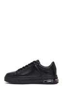 Erkek Siyah Bağcıklı Kalın Tabanlı Deri Sneaker | Derimod Erkek Siyah Bağcıklı Kalın Tabanlı Deri Sneaker | Derimod