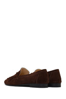 Women's Brown Buckled Suede Leather Loafer | Derimod Women's Brown Buckled Suede Leather Loafer | Derimod