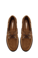 Woman Tan Lace-up Suede Casual Shoes | Derimod Woman Tan Lace-up Suede Casual Shoes | Derimod