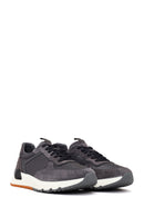 Male Gray Lace-Up Thick-Soled Leather Sneaker | Derimod Male Gray Lace-Up Thick-Soled Leather Sneaker | Derimod