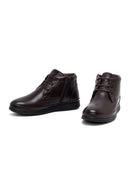 Male Brown Zip Closure Leather Boots | Derimod Male Brown Zip Closure Leather Boots | Derimod