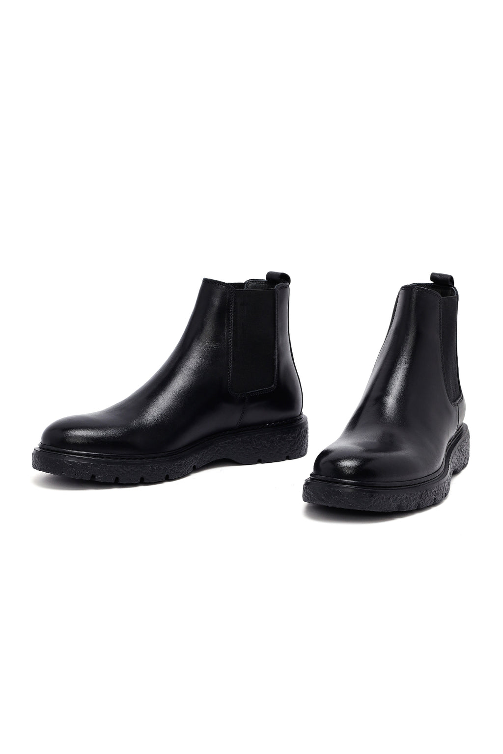 Erkek Siyah Deri Chelsea Bot