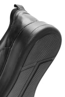 Erkek Siyah Bağcıklı Deri Sneaker | Derimod Erkek Siyah Bağcıklı Deri Sneaker | Derimod