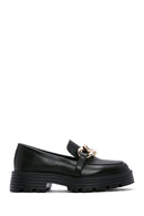 Kadın Siyah Tokalı Maskülen Loafer | Derimod Kadın Siyah Tokalı Maskülen Loafer | Derimod