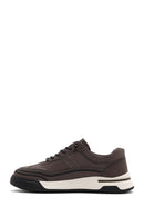 Men's Grey Lace-Up Thick-Soled Nubuck Leather Sneakers | Derimod Men's Grey Lace-Up Thick-Soled Nubuck Leather Sneakers | Derimod