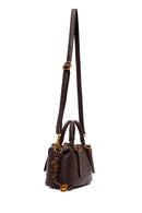 Woman Brown Long-Strap Mini Shoulder Bag | Derimod Woman Brown Long-Strap Mini Shoulder Bag | Derimod