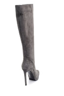 Women's Suede Leather Heeled Boots | Derimod Women's Suede Leather Heeled Boots | Derimod