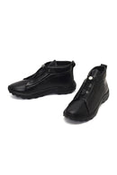 Men's Black Lace-Up Thick-Soled Leather Casual Boot | Derimod Men's Black Lace-Up Thick-Soled Leather Casual Boot | Derimod