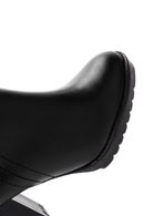 Women's Black Thick Heeled Zippered Boots | Derimod Women's Black Thick Heeled Zippered Boots | Derimod
