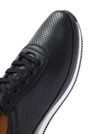 Men's Black Lace-Up Leather Casual Sneaker | Derimod Men's Black Lace-Up Leather Casual Sneaker | Derimod