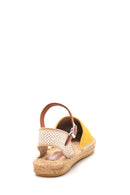 Kadın Sarı Hasır Taban Espadril Sandalet | Derimod Kadın Sarı Hasır Taban Espadril Sandalet | Derimod