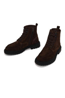Male Brown Zip Closure Suede Boots | Derimod Male Brown Zip Closure Suede Boots | Derimod