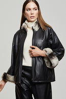 Della Women's Leather Jacket | Derimod Della Women's Leather Jacket | Derimod