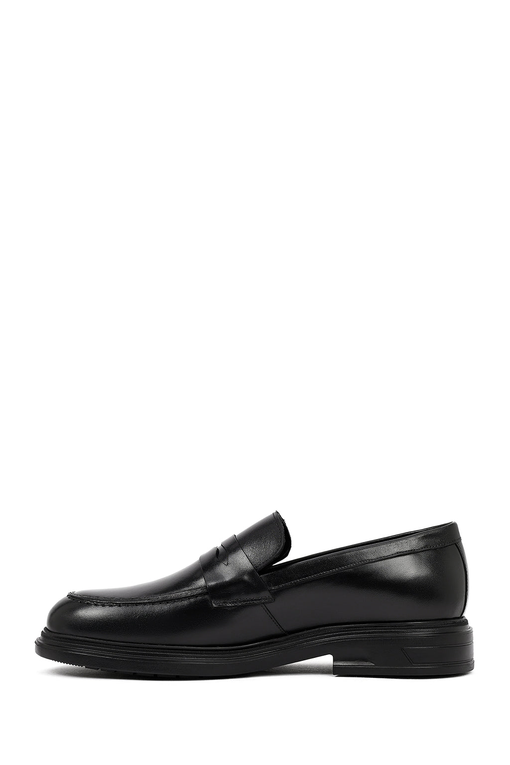 Erkek Siyah Deri Casual Loafer