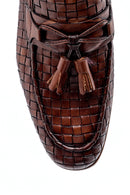 Men's Leather Knit Pattern Loafer | Derimod Men's Leather Knit Pattern Loafer | Derimod