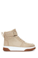 Women's Beige High Top Sneaker | Derimod Women's Beige High Top Sneaker | Derimod